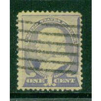 Used 212 1c Benjamin Franklin Barely Clears M01450