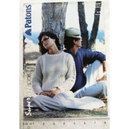 1987 Patons 3339 sweater, supersoft sport