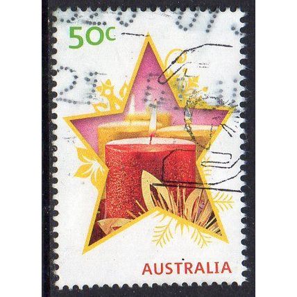 Australia 2009 Christmas - Candle and Star 50c Sheet Used