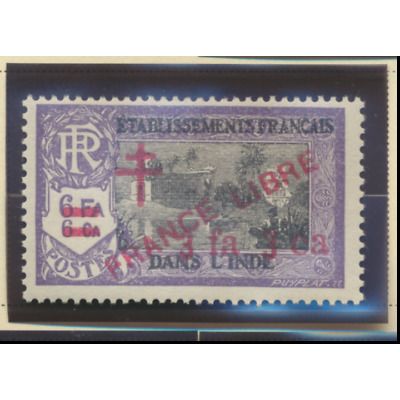 French India Stamp Scott #290E, Mint Hinged