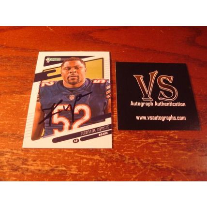 2021 Panini Donruss, Autograph Card, w/COA, KHALIL MACK, Bears