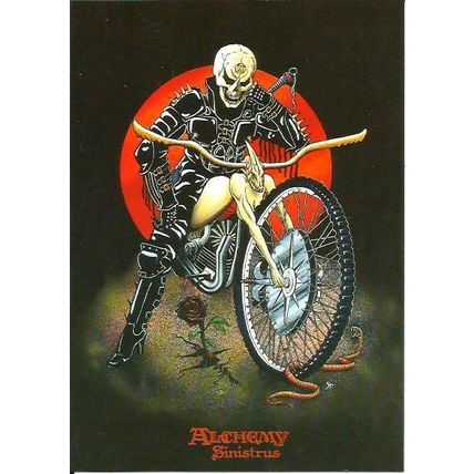Art ALCHEMY SINISTRUS "The Black Rider" Postcard (Reflex PC498)