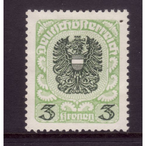 AUSTRIA 1920 SG406 3K BLACK AND GREEN M / MINT #5