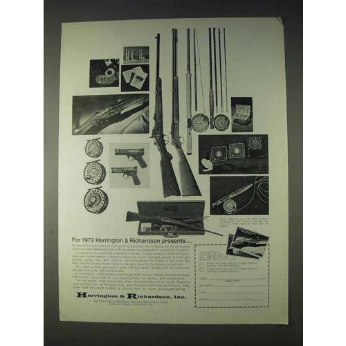1972 Harrington & Richardson Firearms Ad - For 1972