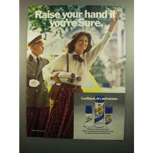 1984 Sure Deodorant Ad - Raise Your Hand