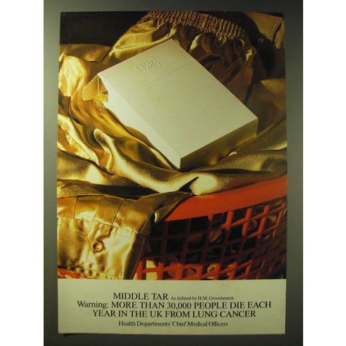 1989 Benson & Hedges Cigarettes Ad - Laundry