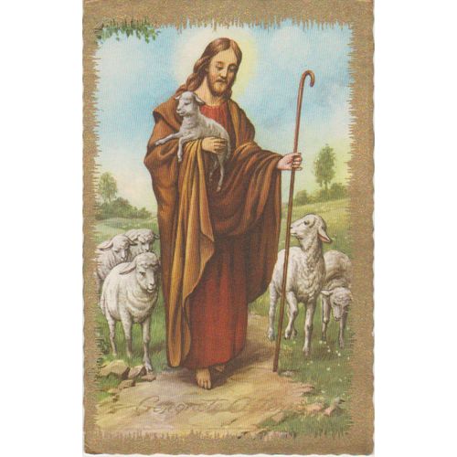 Austria circa 1905 Jesus with a Lamb by H B Vienna no 1958 unused