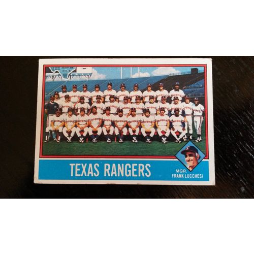 1976 Topps Card # 172 Texas Rangers Team Card Very Good (3)
