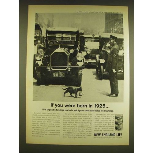 1962 New England Life Insurance Ad - If you were born in 1925