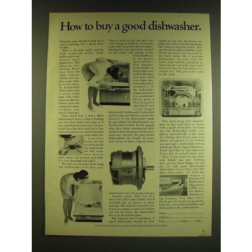 1966 KitchenAid Dishwasher Ad - How to buy a good dishwasher