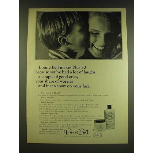 1966 Bonne Bell Plus 30 Estrogen Hormone Preparation Ad