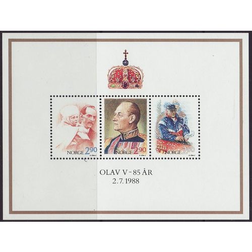 Norway 1988 SG MS1044 UMM Minisheet - Royalty (E-398)