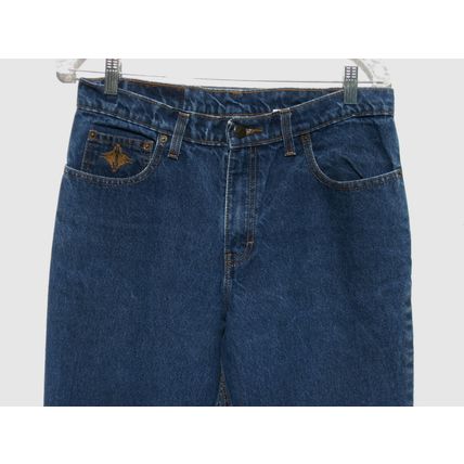 Womens Jordache Blue Jeans 11/12 32x32 Embroidered Denim