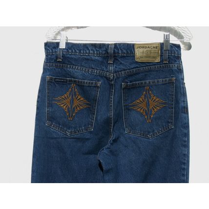 Womens Jordache Blue Jeans 11/12 32x32 Embroidered Denim
