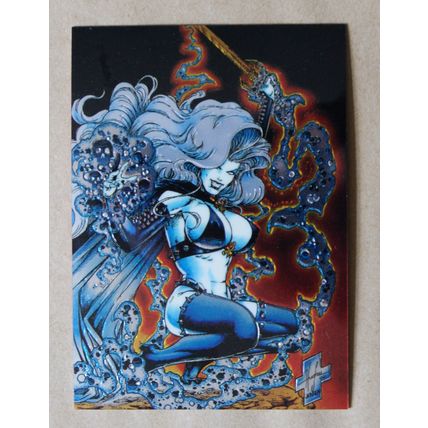 Lady Death All-Chromium Base trading Card # 1 (C) 1994 Chaos Krome comics
