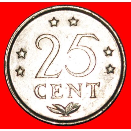 BEATRIX (1980-2013): NETHERLANDS ANTILLES ★ 25 CENTS 1981! LOW START★NO RESERVE