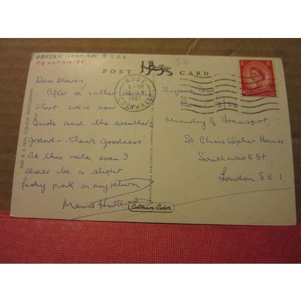 COMBE MARTIN, DEVON used postcard RP by Jarrold 1961 pm =