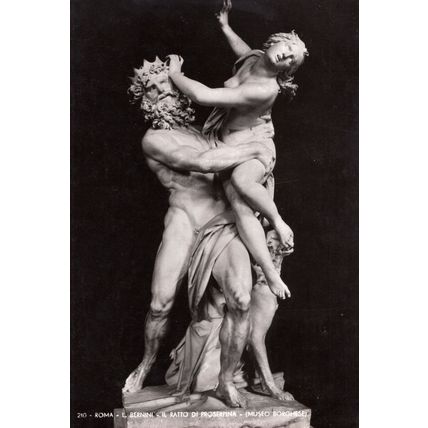 Roma Bernini Il Ratto Di Proserpina Museo Borghese Statue Postcard