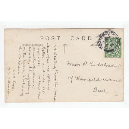 The Canoe Lake Southsea Postcard 1913 Hampshire