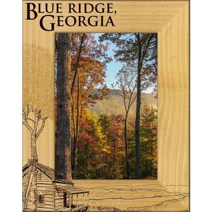 Blue Ridge Georgia Laser Engraved Wood Picture Frame Portrait (8 x 10)