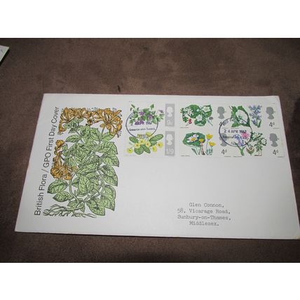 1967 GB FDC Cover - British Flora / Flowers - Kingston on Thames frank