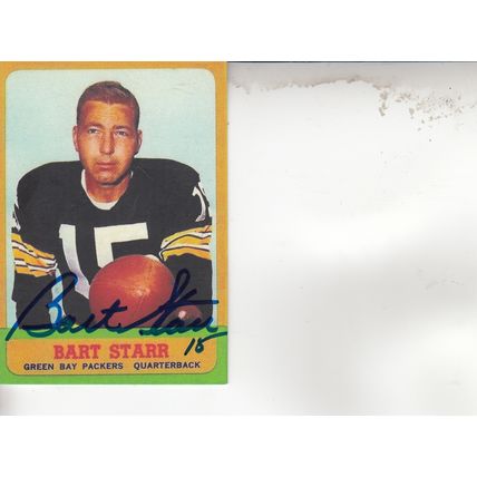 BART STARR 1963 AUTOGRAPHED GREEN BAY PACKERS HOF SUPER BOWL I & II CHAMPION QB