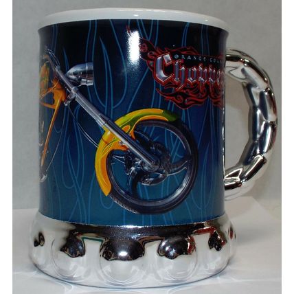 OCC Orange County Choppers Mug Cup Stein Coffee Beer 2004 Motorcycle Chrome Trim