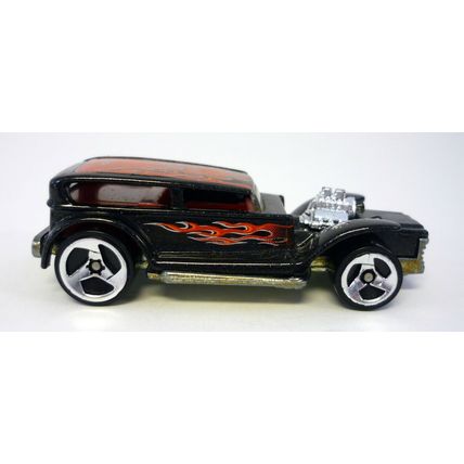 Hot Wheels The Demon Vintage Series Black Die-Cast Car w/Red Flames 1969