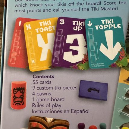 Gamewright Tiki Topple Family Board Game 100% Complete 2-4 Players Fun Family