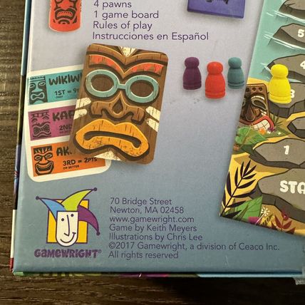 Gamewright Tiki Topple Family Board Game 100% Complete 2-4 Players Fun Family