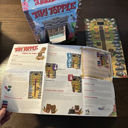 Gamewright Tiki Topple Family Board Game 100% Complete 2-4 Players Fun Family