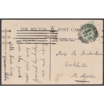 Handsworth Church, Birmingham, 1909 - Milton Postcard