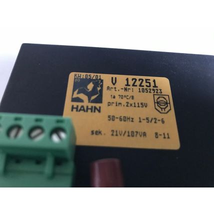 SCHMERSAL SCR XR-AC,HAHN V12251 TRANSFORMER 230/115VAC LSRB-243,400mA,1052923,SH