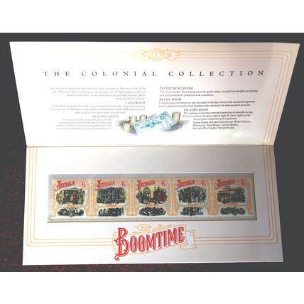 Australia 1990 Boomtime set presentation card Sc 1184a
