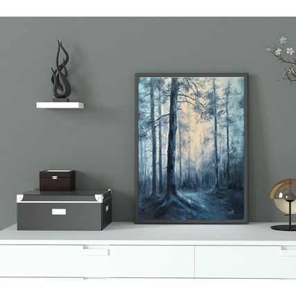 Forest Original Oil Painting Landscape Trees Wall Art