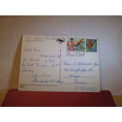 KING'S HOUSE, JAMAICA used vintage postcard 1976 pm =