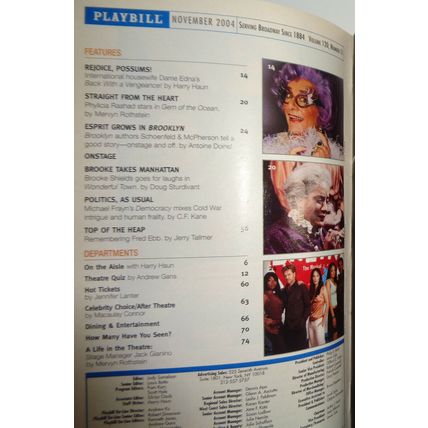 WHOOPI - PLAYBILL - OPENING NIGHT: NOVEMBER 17, 2004 - 20th Anniversary Show