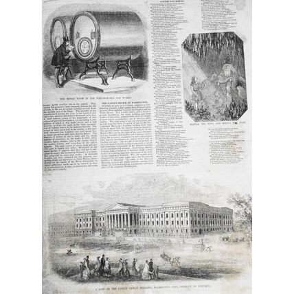Philadelphia Gas Works - Gleason's Pictorial, April 1853 - 4 Prints & story