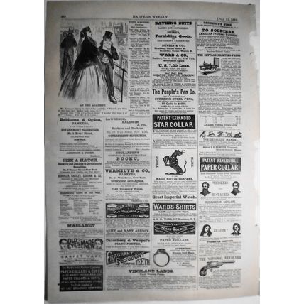 At The Academy, original cartoon in Harper's Weekly July 15, 1865