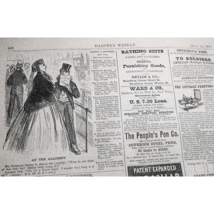At The Academy, original cartoon in Harper's Weekly July 15, 1865