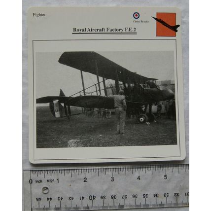 Royal Aircraft Factory F.E.2 - GB - Fighter - Collectors Club Card