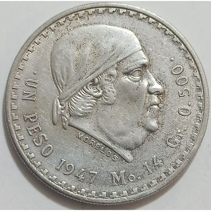 Mexico Vintage Silver Coinage Lot 1933-1943-1947-1956-1966. Set of 5 pcs
