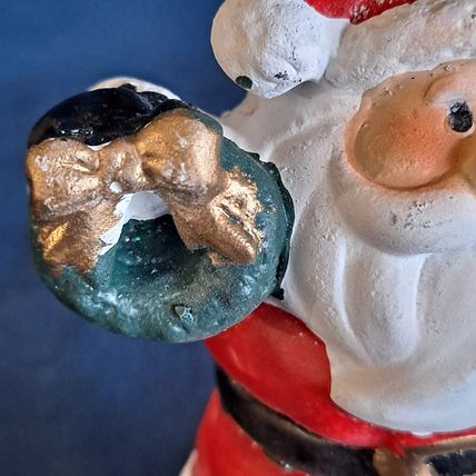 Greenbrier SANTA CLAUS Christmas STOCKING HOLDER Mantel Cement Hanger Hook