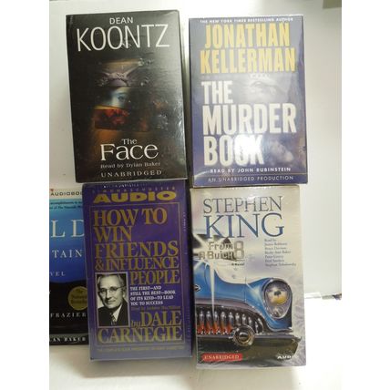 Lot of 5 Audio Books on cassette tapes Novels New Sealed