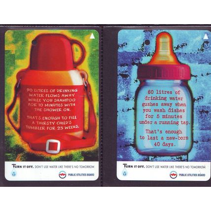 Save Water~PUB S'pore TransitLink Train/Bus Card