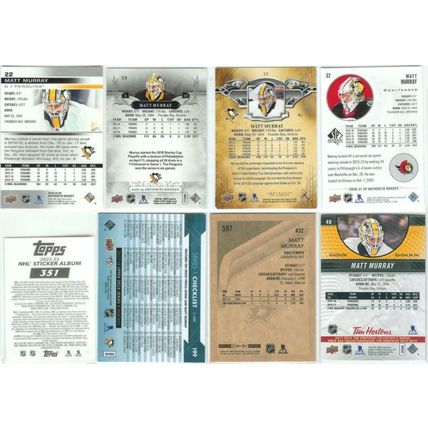 Matt Murray 9x card lot incl Retro RC, Sticker