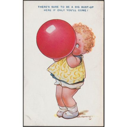 Douglas Tempest - There's Sure To Be A Big Bust-Up, c.1910s - Bamforth Postcard