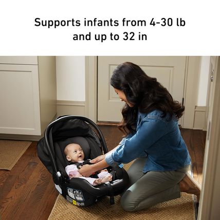 Graco Snugride Snugfit Infant Car Seat with Simply Safe Adjust Harness System, B