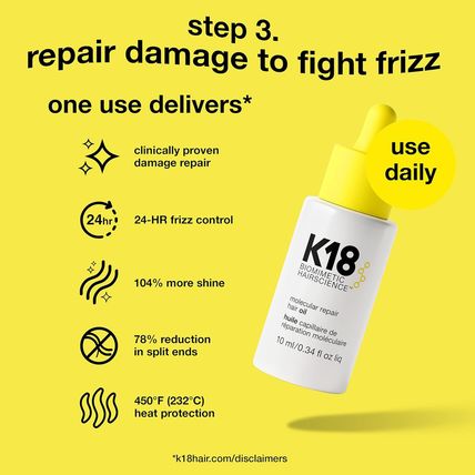 K18 Damage Repair Essentials Kit, Travel-Friendly Trio Featuring Mini Hair Mask,