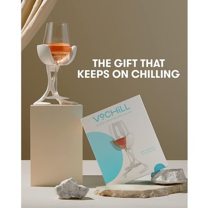 Vochill Stemmed Wine Glass Chiller | Made in USA | Radically Cool Wine Tool – Ke